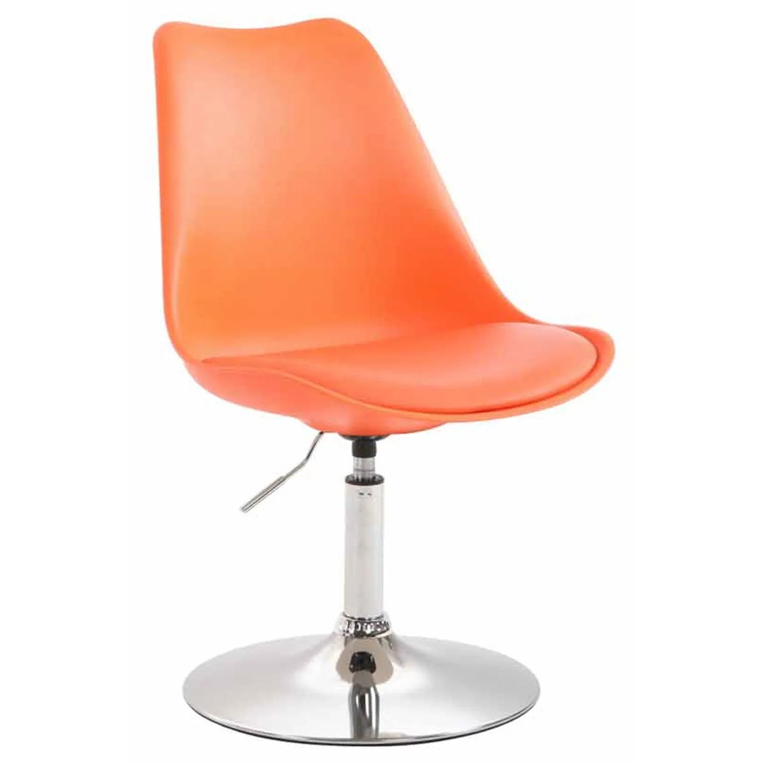 CLP Esszimmerstuhl Maverick Kunststoff Orange/Chrom