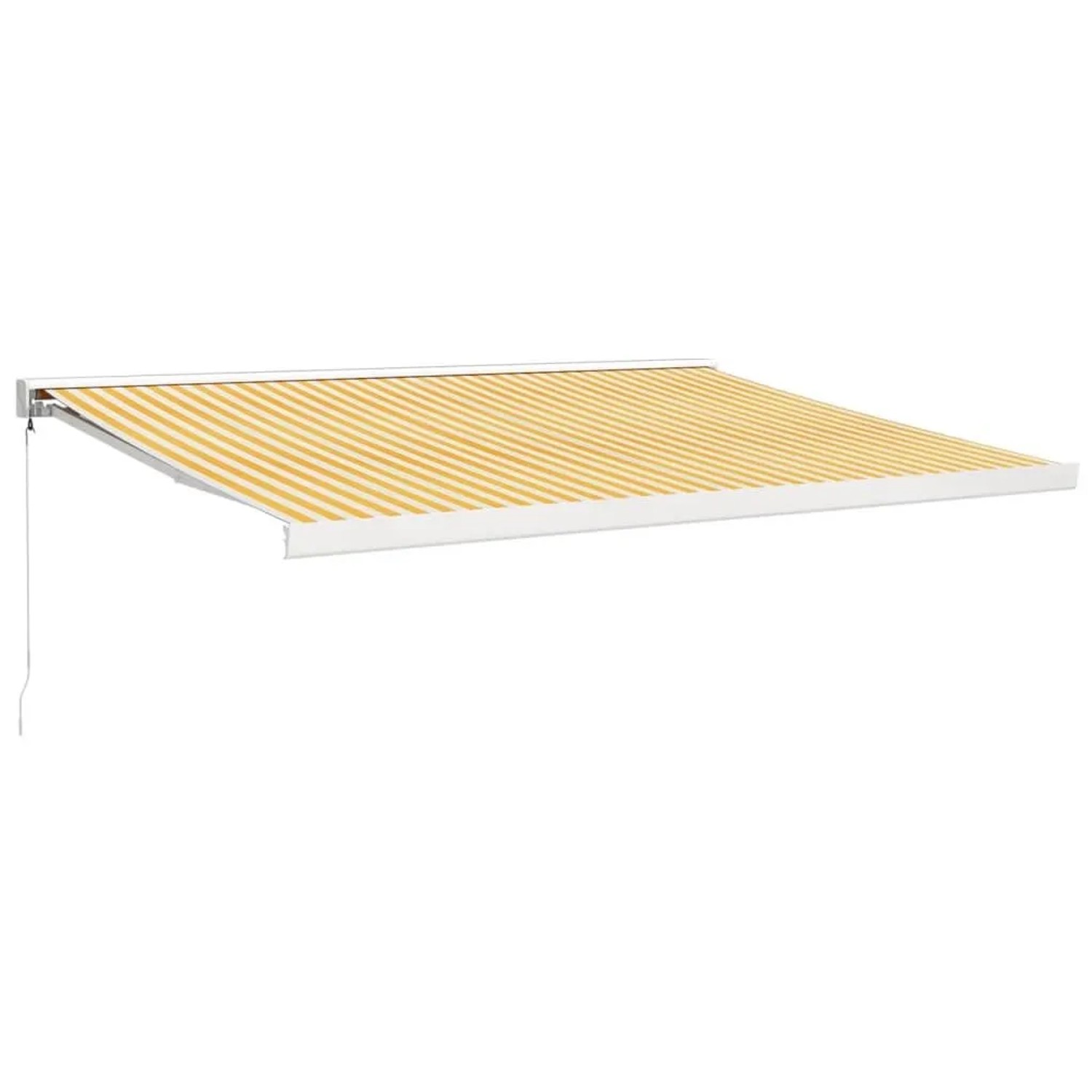 vidaXL Markise Einziehbar Gelb und Weiß 4,5x3 m Stoff und Aluminium 3154534