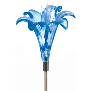 Blaue LED-Solarleuchte Dolce Lilie für den Garten, Terrasse oder Balkon.