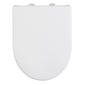 Wenko WC-Sitz Sindia, Duroplast, Weiß, mit Absenkautomatik und Edelstahlbefestigung.