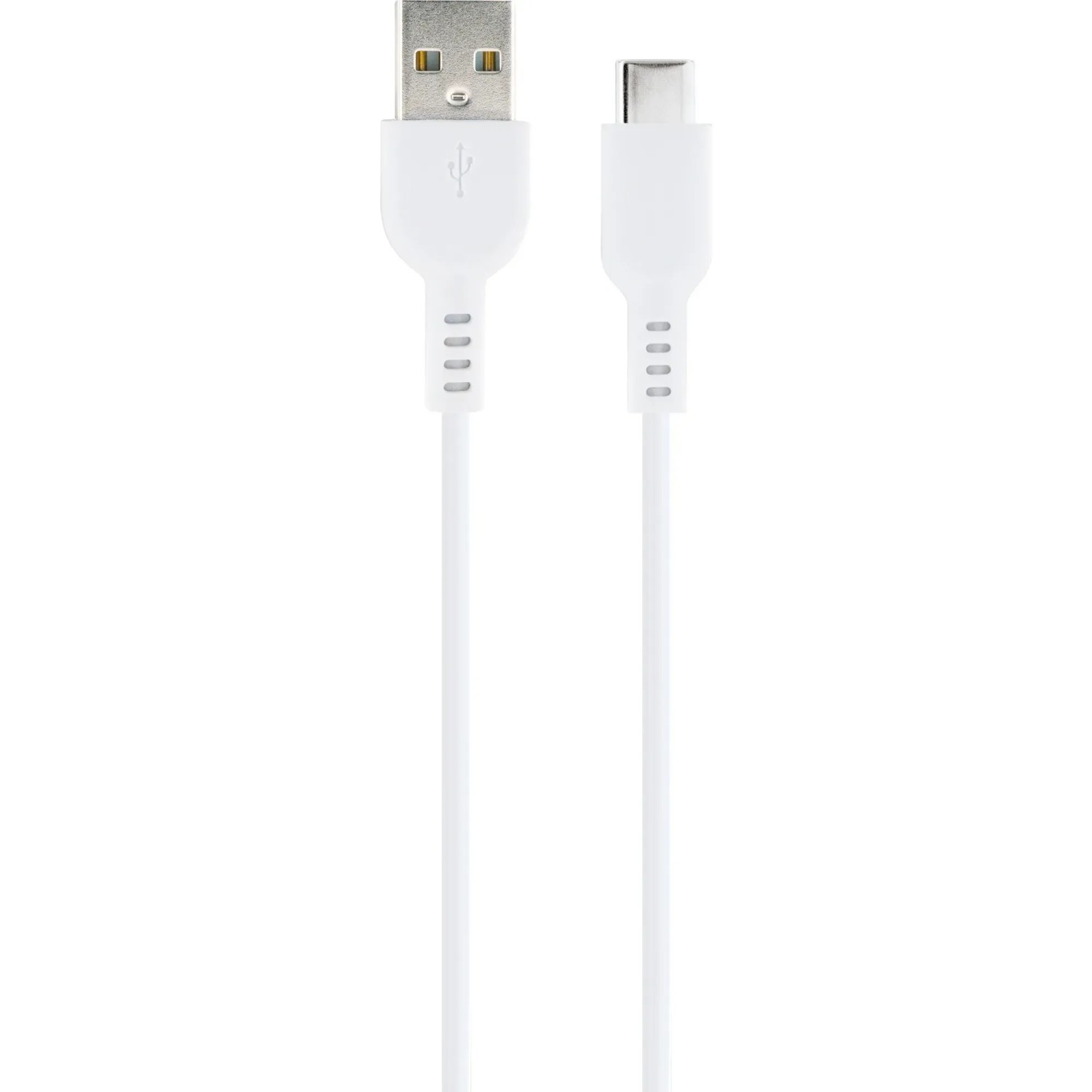Weißes Schwaiger USB-A zu USB-C Kabel zum Laden und Synchronisieren.