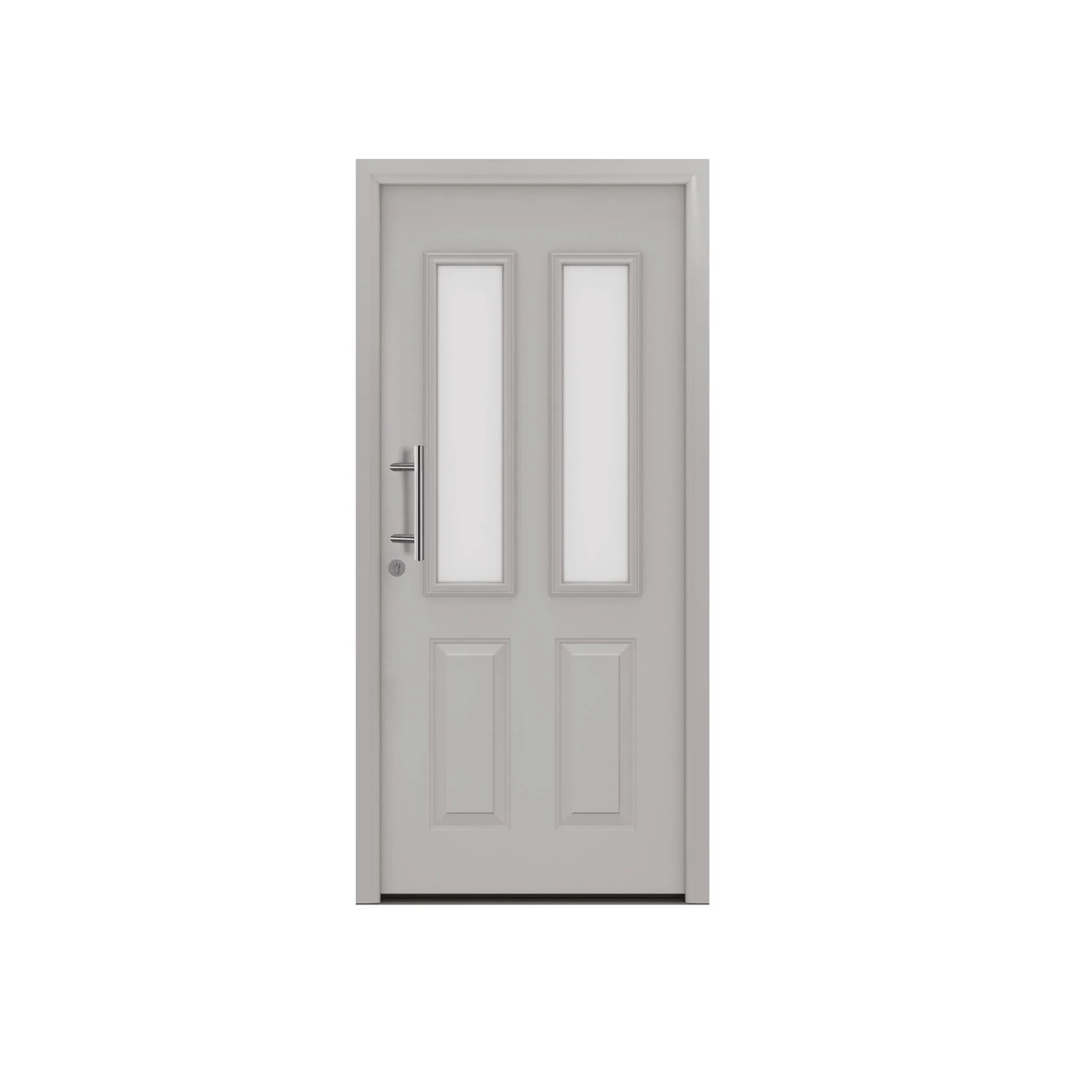 EcoStar Haustür IsoPro Secur IPS 410S Graualuminium 110 cm x 210 cm DIN Links
