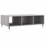 Grauer vidaXL Couchtisch Sonoma mit 3 Fächern aus Holzwerkstoff, 104x60x35 cm.