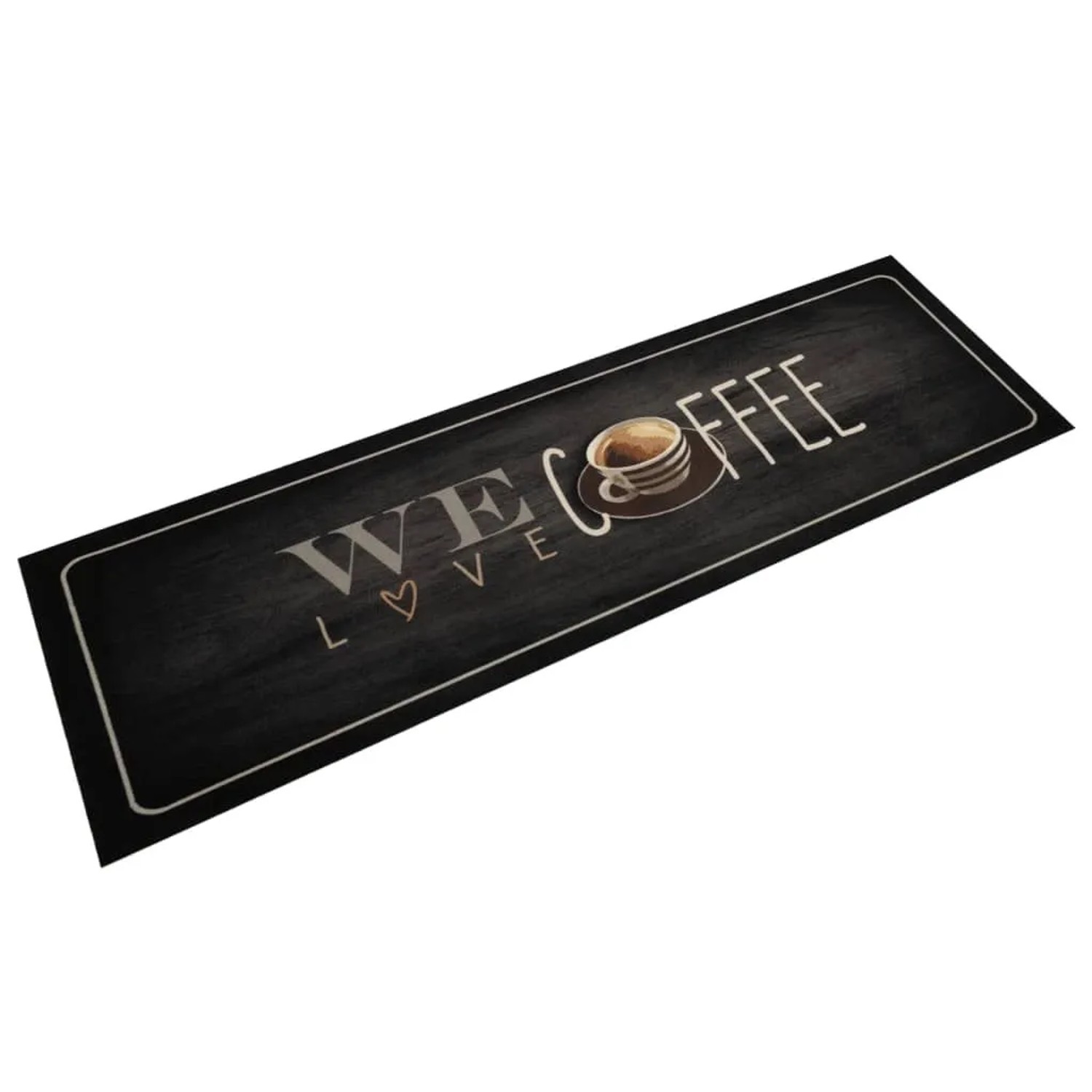 vidaXL Küchenteppich Waschbar Kaffee 45x150 cm Samt 4005590