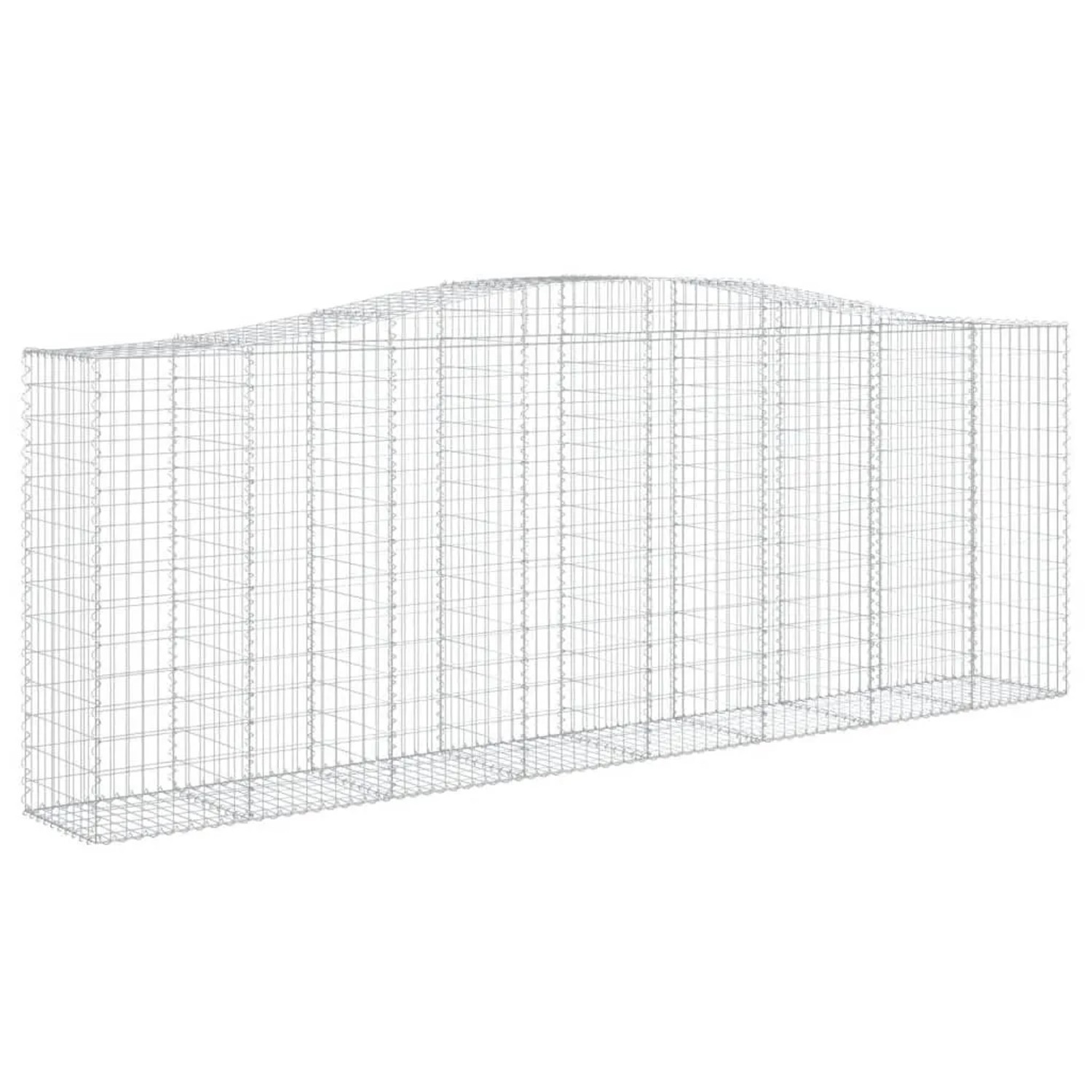 vidaXL Gabionen mit Hochbogen 9 Stk 400x50x140/160cm Verzinktes Eisen 3145989
