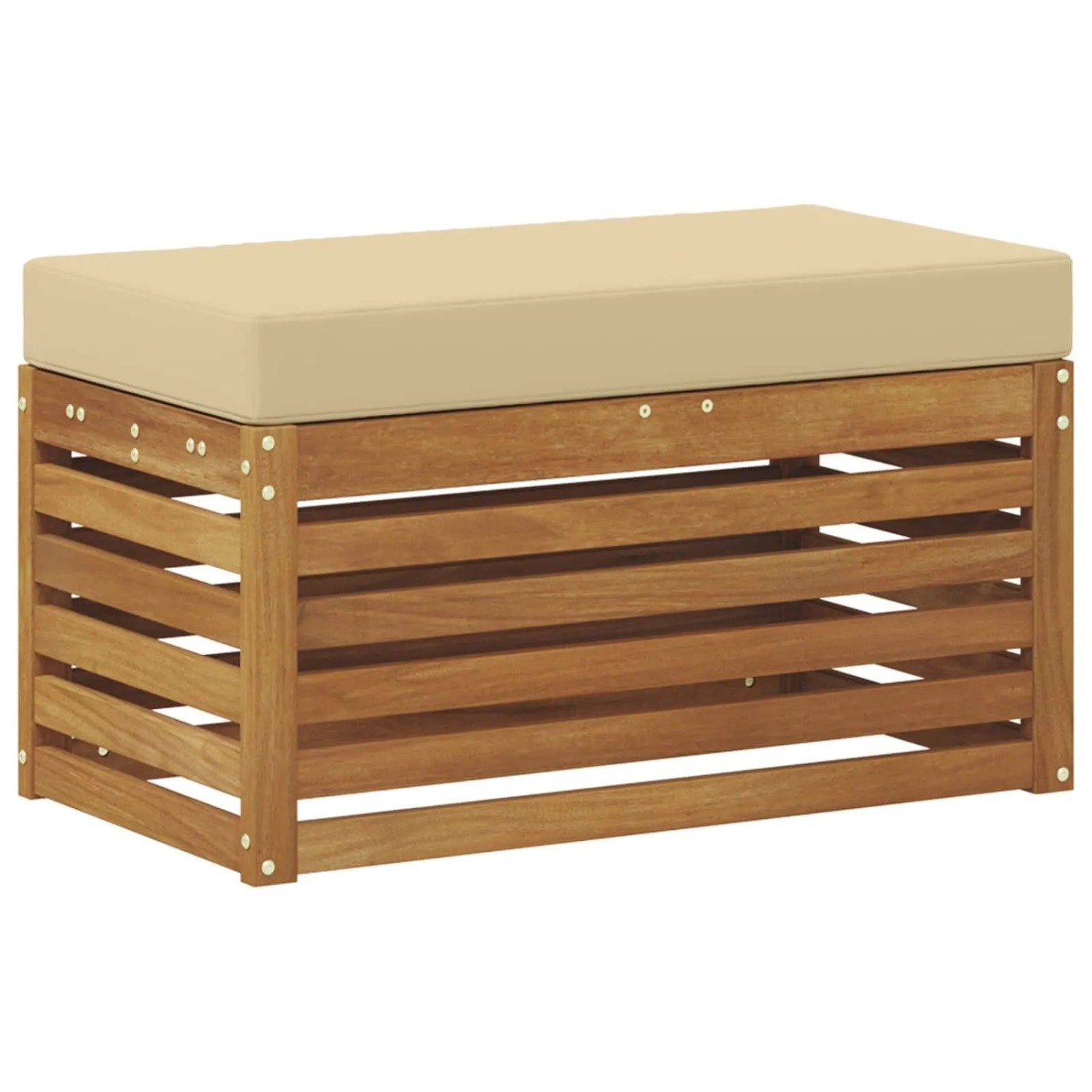 vidaXL Outdoor Hocker Bank Massivholz Akazie Natur 900685