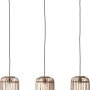 Brilliant Pendelleuchte Woodrow, 3-flammig, hellbraun, mit Holz-Optik Schirmen.
