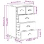 vidaXL Schubladenkommode mit Schubladen ASKIM Braun 45,8 x 40 x 79 cm 4105415_12