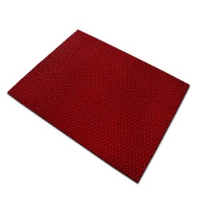 Rote KARAT Hygienematte 90x100 cm für Barfußzonen und Poolumrandung mit UV-Beständigkeit.