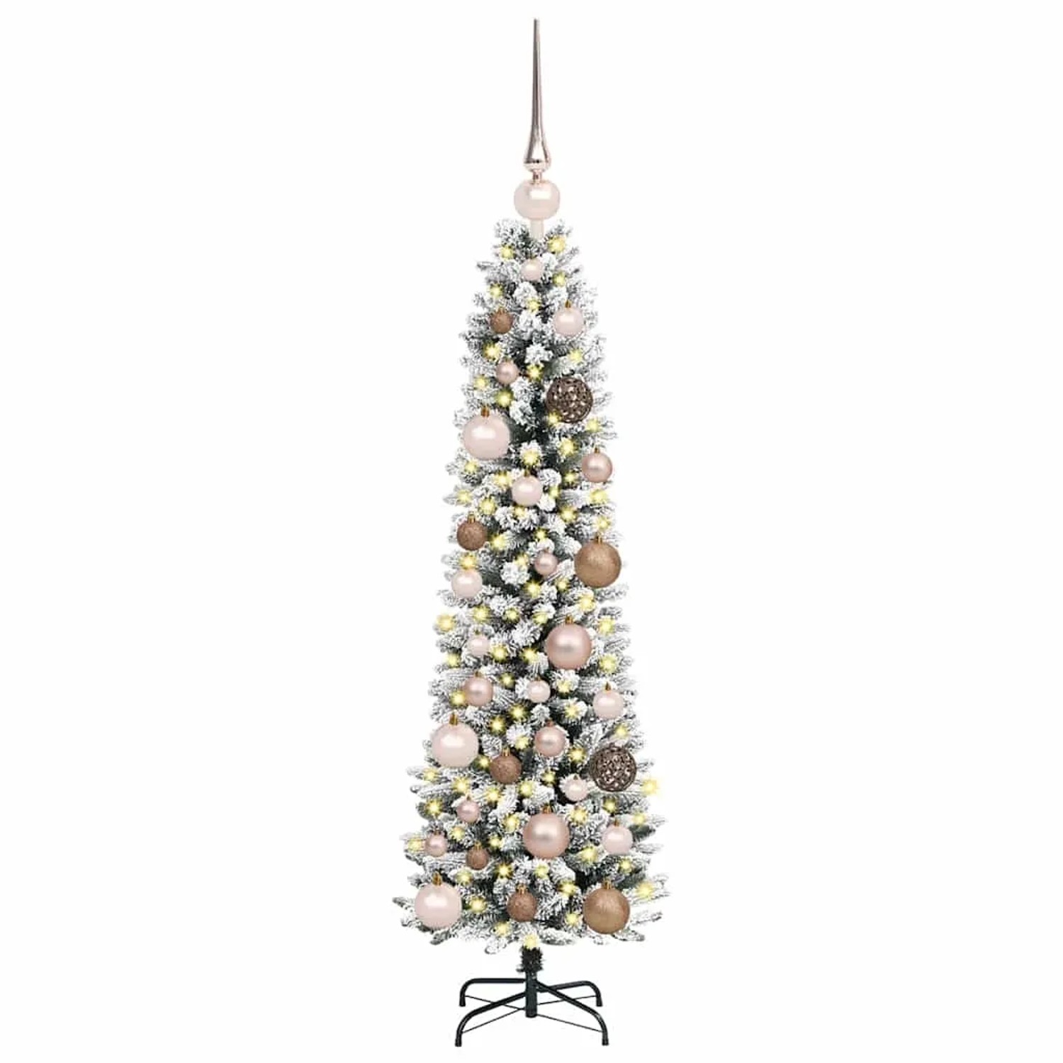 vidaXL Künstlicher Weihnachtsbaum mit 150 LEDs mit Ständer Weiß 120 cm 3396079