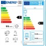 Energieeffizienzlabel für PKM Einbaugeräte der Küchenzeile Lucca: Kühlschrank, Geschirrspüler, Backofen, Dunstabzugshaube.