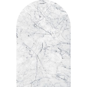 Selbstklebende, runde Marmor Tapete in Schwarz-Weiß (127x200 cm) für die Wandgestaltung.