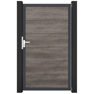 GroJa Steckzaun Tor BasicLine Universal-DIN DB Monument Oak, Ansicht