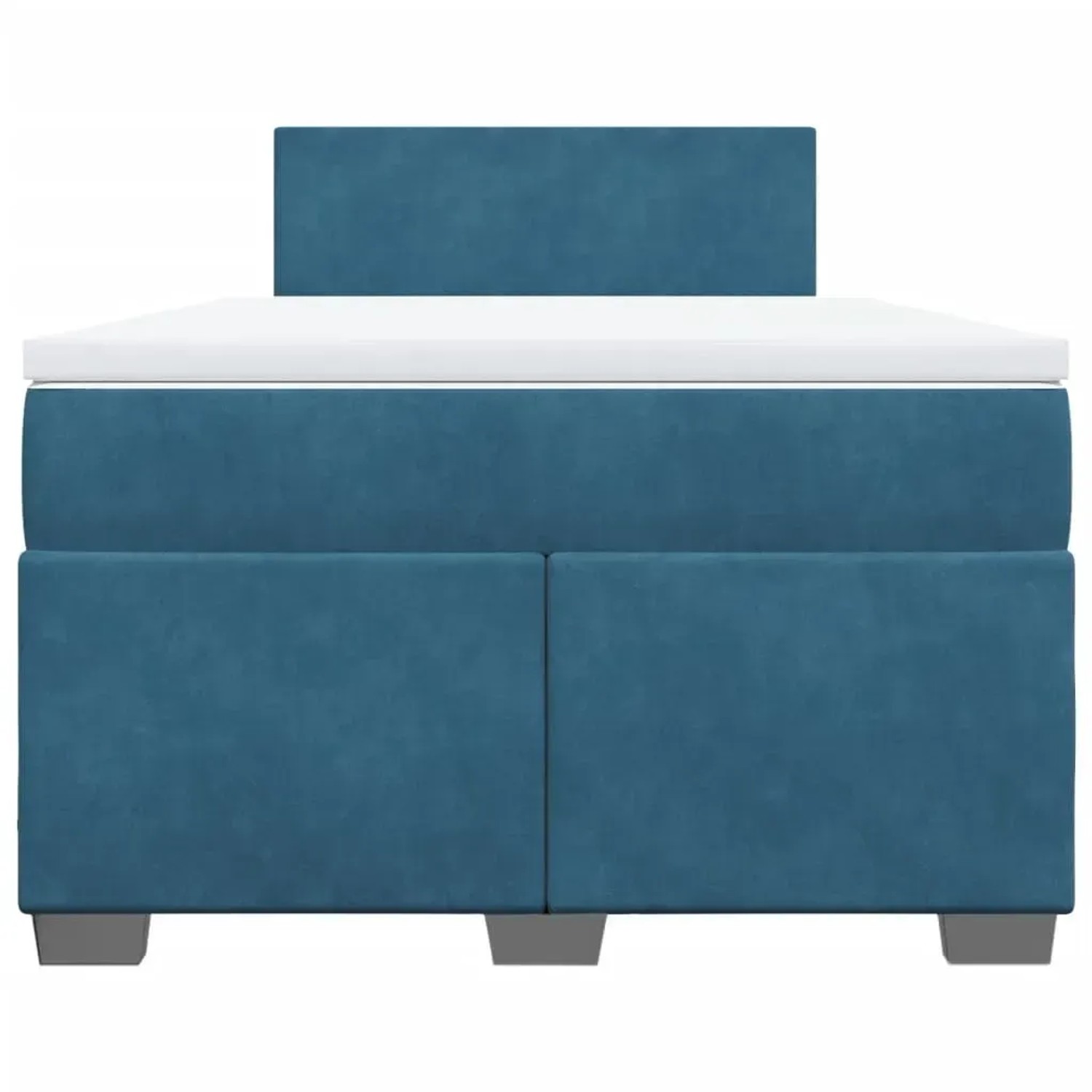 Dunkelblaues vidaXL Boxspringbett mit Matratze, Samtbezug, 120x190 cm. Bequemes Bett für erholsamen Schlaf.