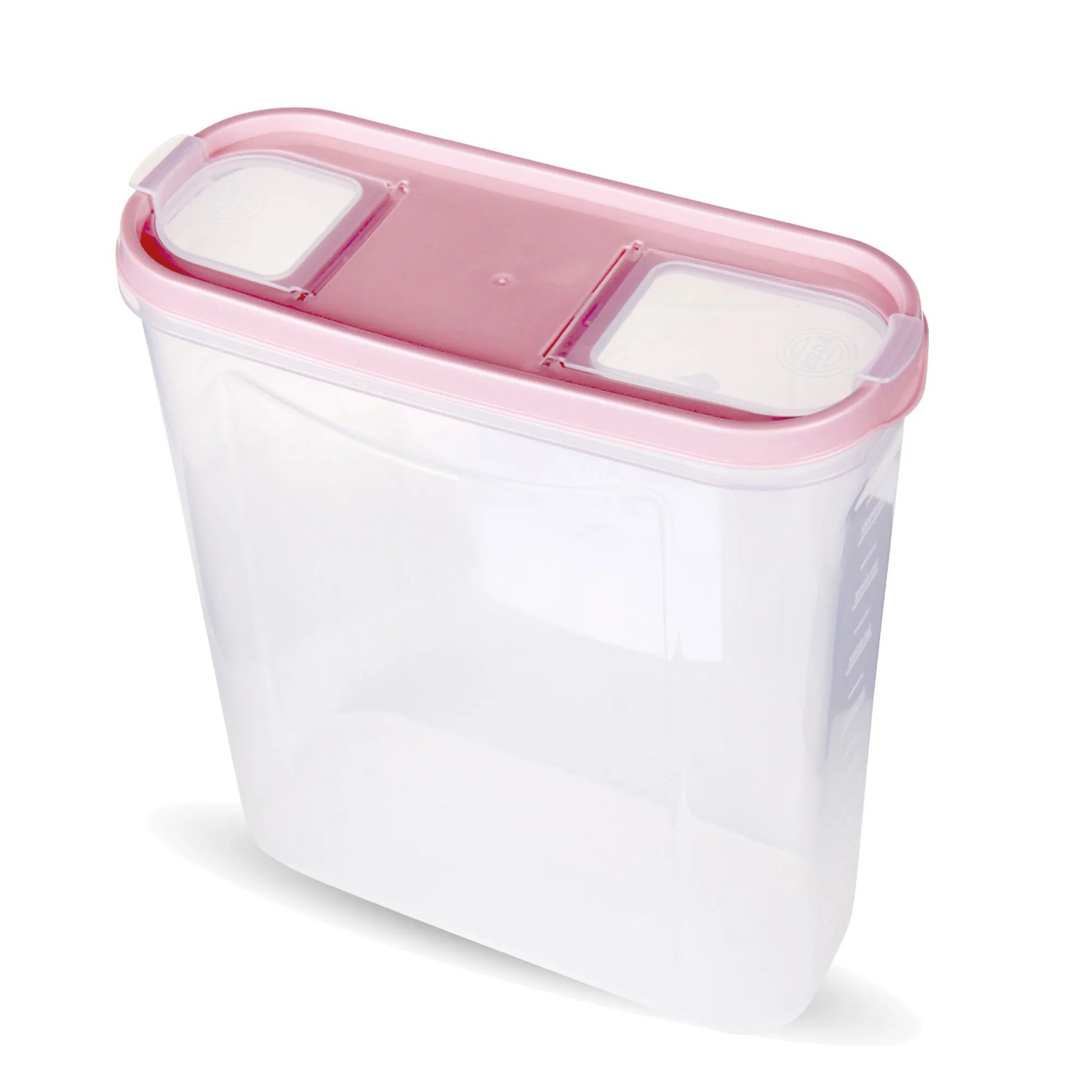 Bestlivings Frischhaltebox 2er Pack, 4,5L, Altrose Deckel, transparente Vorratsdose.