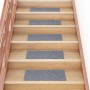 vidaXL Stufenmatten Selbstklebend 15 Stk 60x25 cm Hellgrau Rechteckig 326915_2