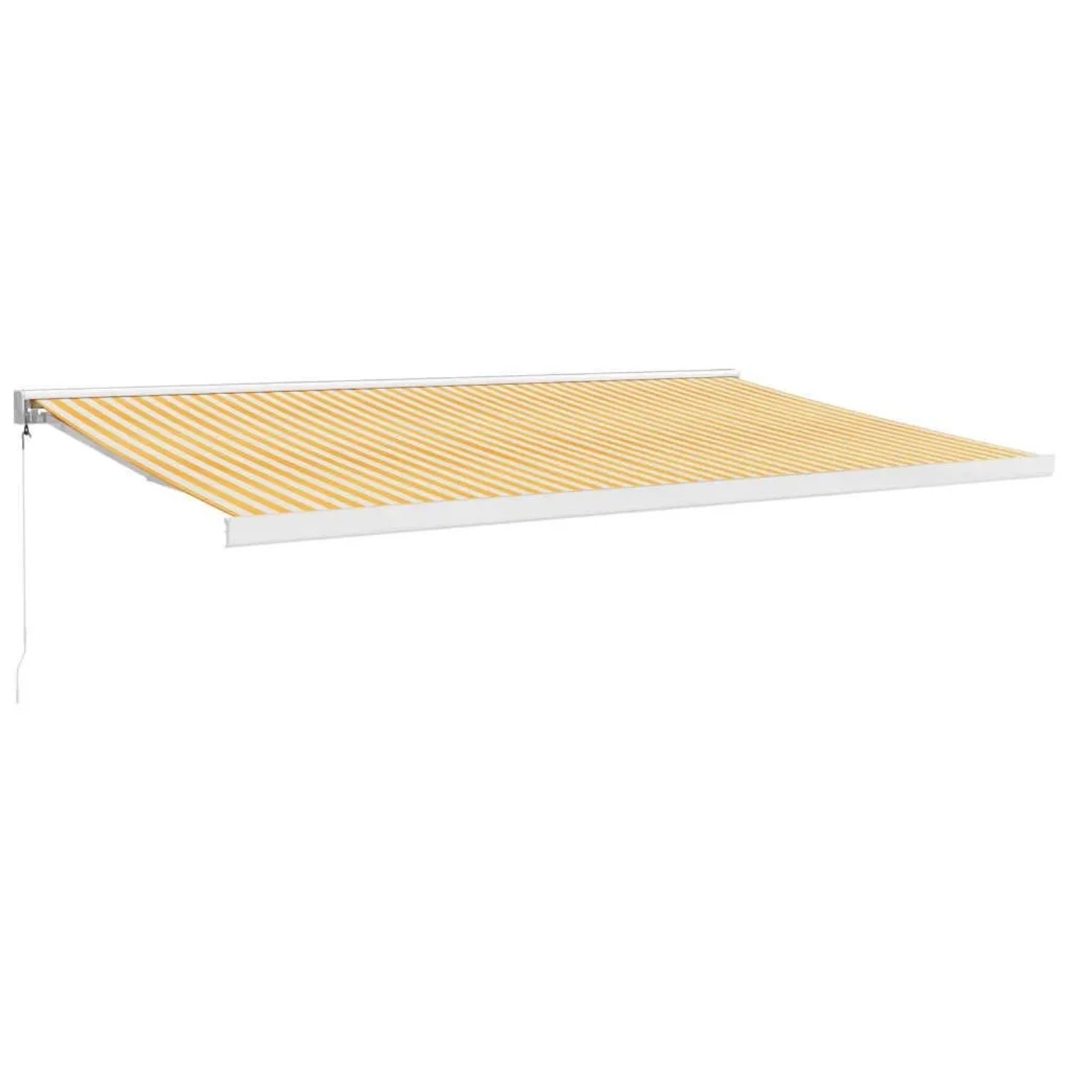 vidaXL Markise Einziehbar Gelb und Weiß 5x3 m Stoff und Aluminium 3154535