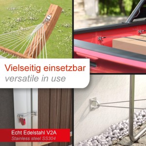 SOTECH Befestigungsöse Halte Öse 50 x 40 x 33 mm Aus Edelstahl V2A SS304