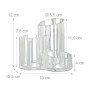 Relaxdays Pinselhalter Acryl Transparent Dreiteilig 12 cm x 13 cm x 13,5 cm_4