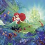 Disney Arielle Fototapete mit Schloss in Blau, Grün und Rot, 368x254 cm.