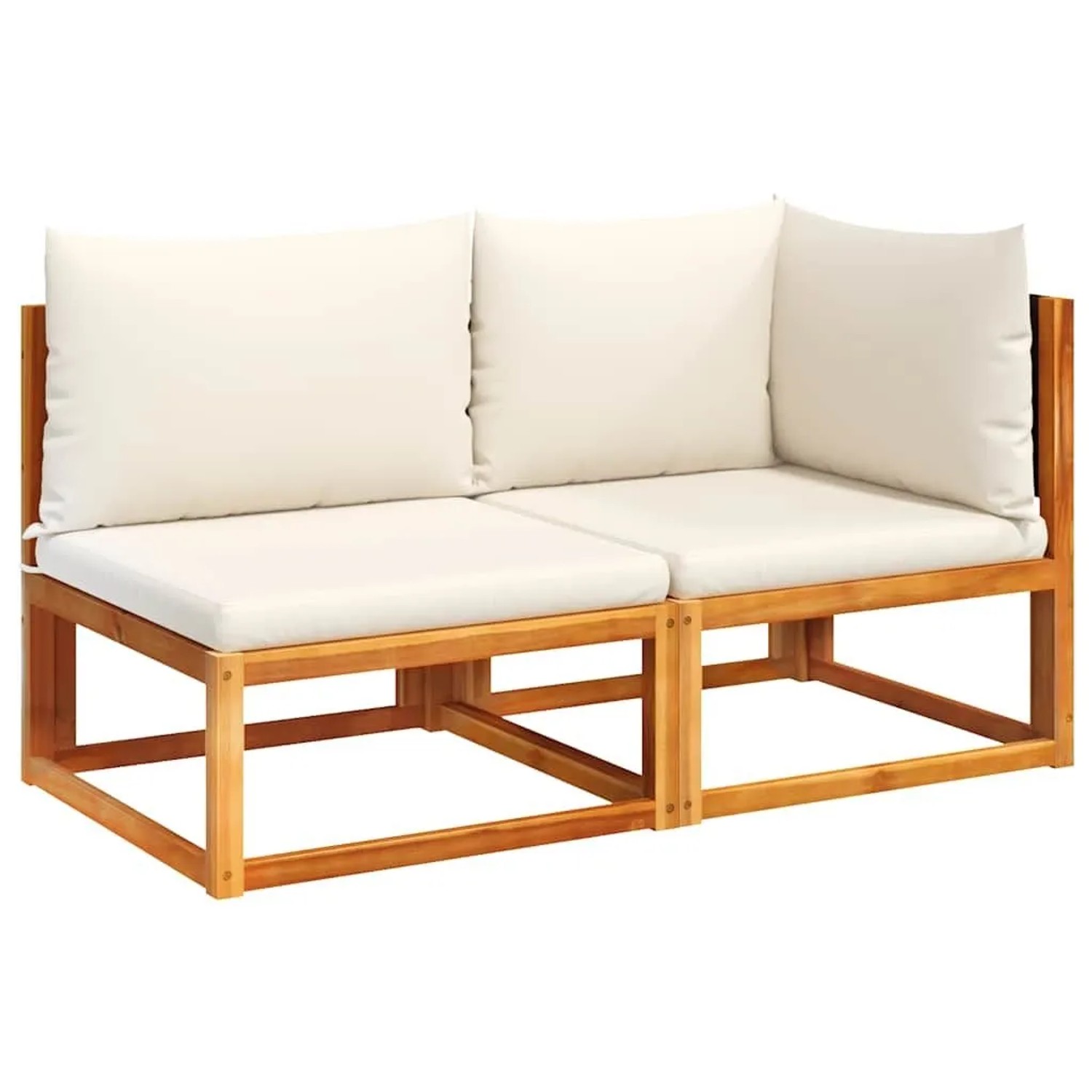 vidaXL Gartensofa mit Kissen 2-Sitzer Holz Akazie & Rattan 4008171 günstig online kaufen
