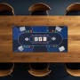 Relaxdays Pokermatte Polyester Gummi Blau Rutschfest Wasserdicht 120 cm x 60 cm 1 kg_2