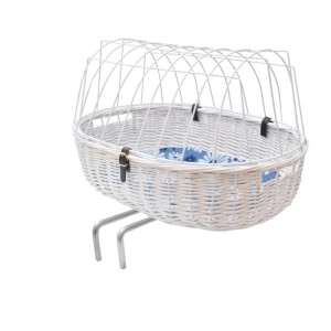 Aumüller Fahrrad-Tierkorb Weiß 68 cm inkl. Klickfix Steuerkopfmontage