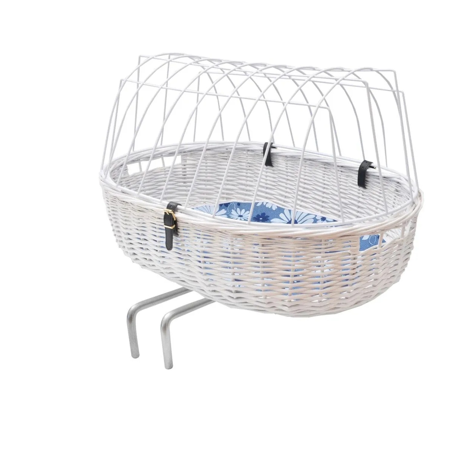 Aumüller Fahrrad-Tierkorb Weiß 68 cm inkl. Klickfix Steuerkopfmontage