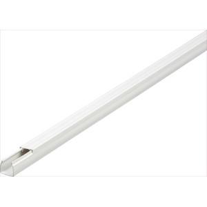 Weißer Kabelkanal, 15x15 mm, 2 m Länge. Ideal zur Kabelverlegung.