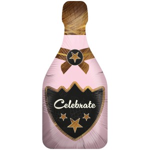 Party Factory Folienballon Champagner Pink Ø 103 cm