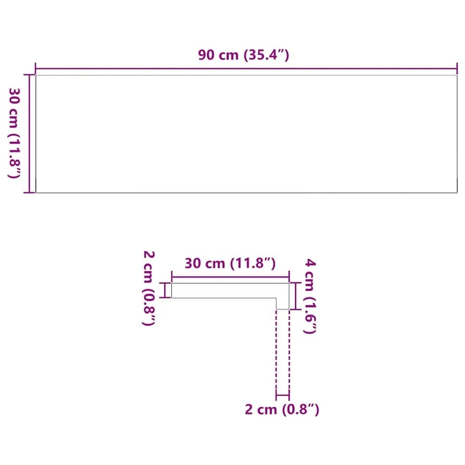 vidaXL Fensterbänke 2 Stk Dunkelbraun 90x30x2 cm Massivholz Eiche 4009191_10