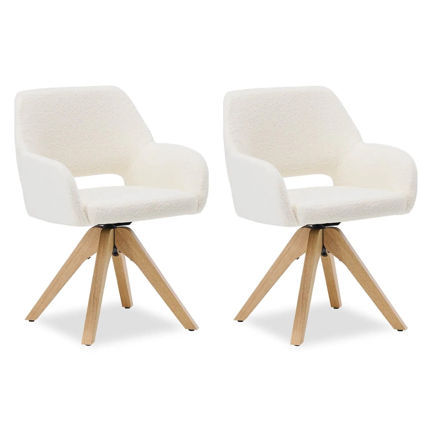 Homestyle4u 2er-Set Esszimmerstühle Polsterstühle Teddystoff 3313