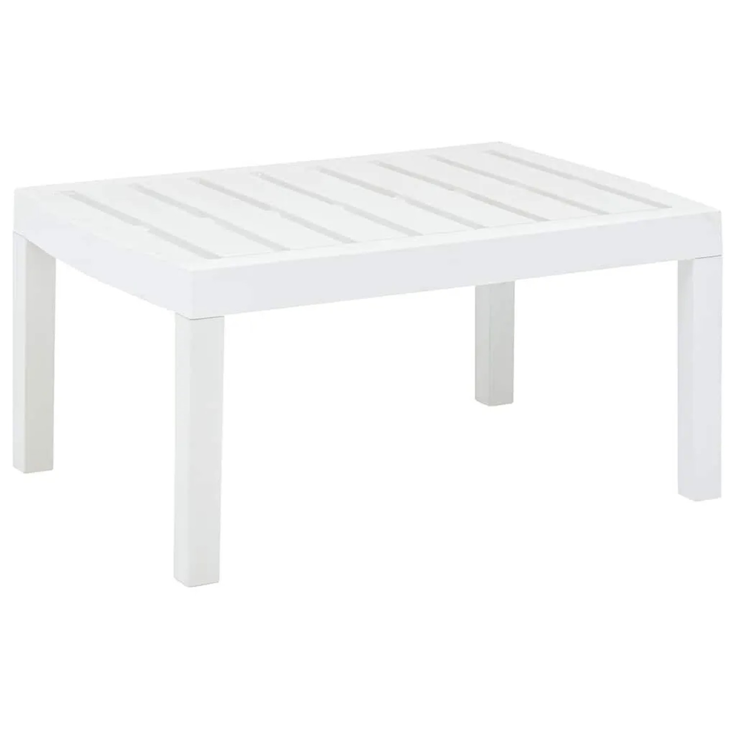 Furnicato Gartentisch Weiß 78x55x38 Cm Kunststoff