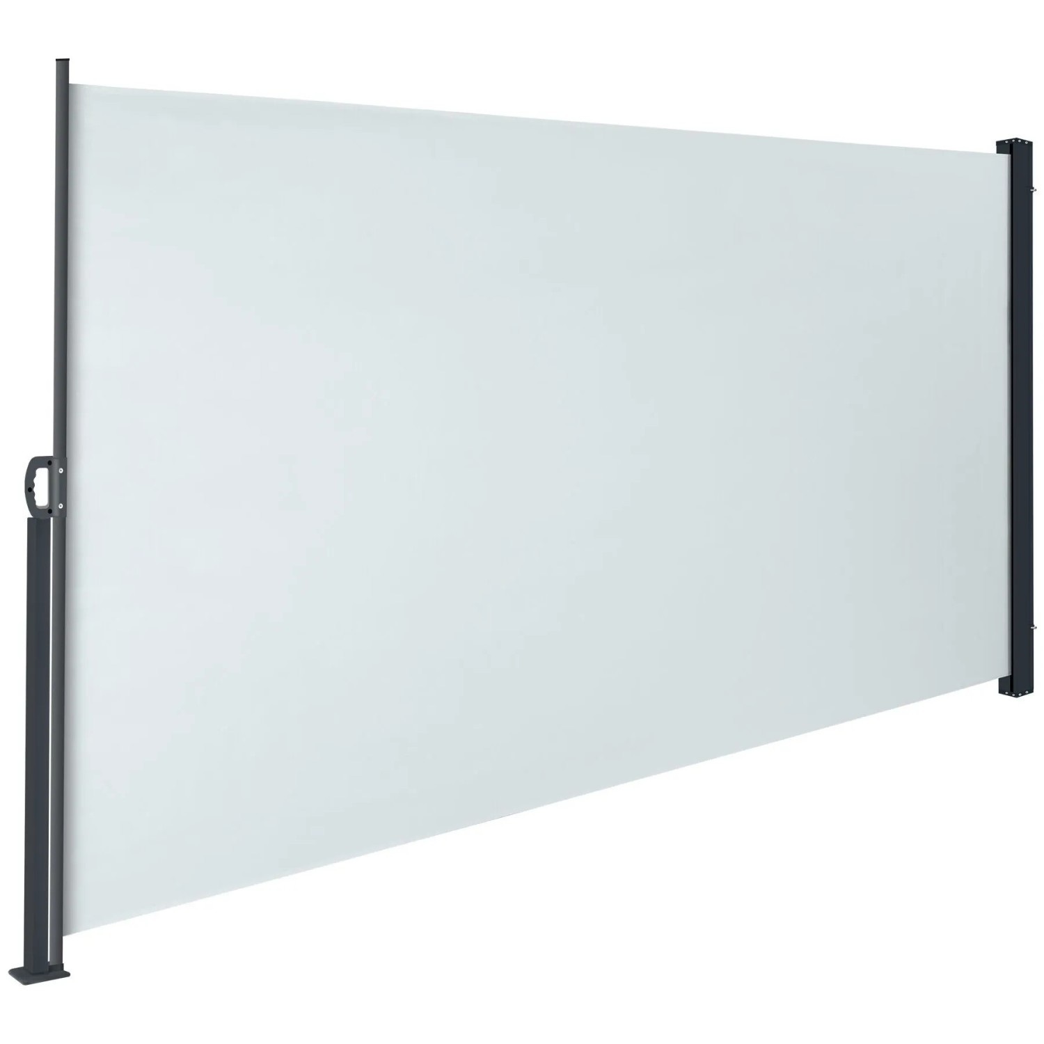 Tectake Seitenmarkise  200 x 300 cm Wetterfest  Blickdicht 300 x 200 cm 300 x 9 x 200 cm Grau
