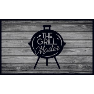 BBQ Matte The Grillmaster, 67x120 cm, mit Grill-Motiv für Terrasse und Balkon.