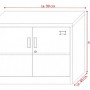 Jet-Line Stahlschrank Saratow, anthrazit, 68x40x90 cm, mit abschließbaren Türen und Maßangaben.