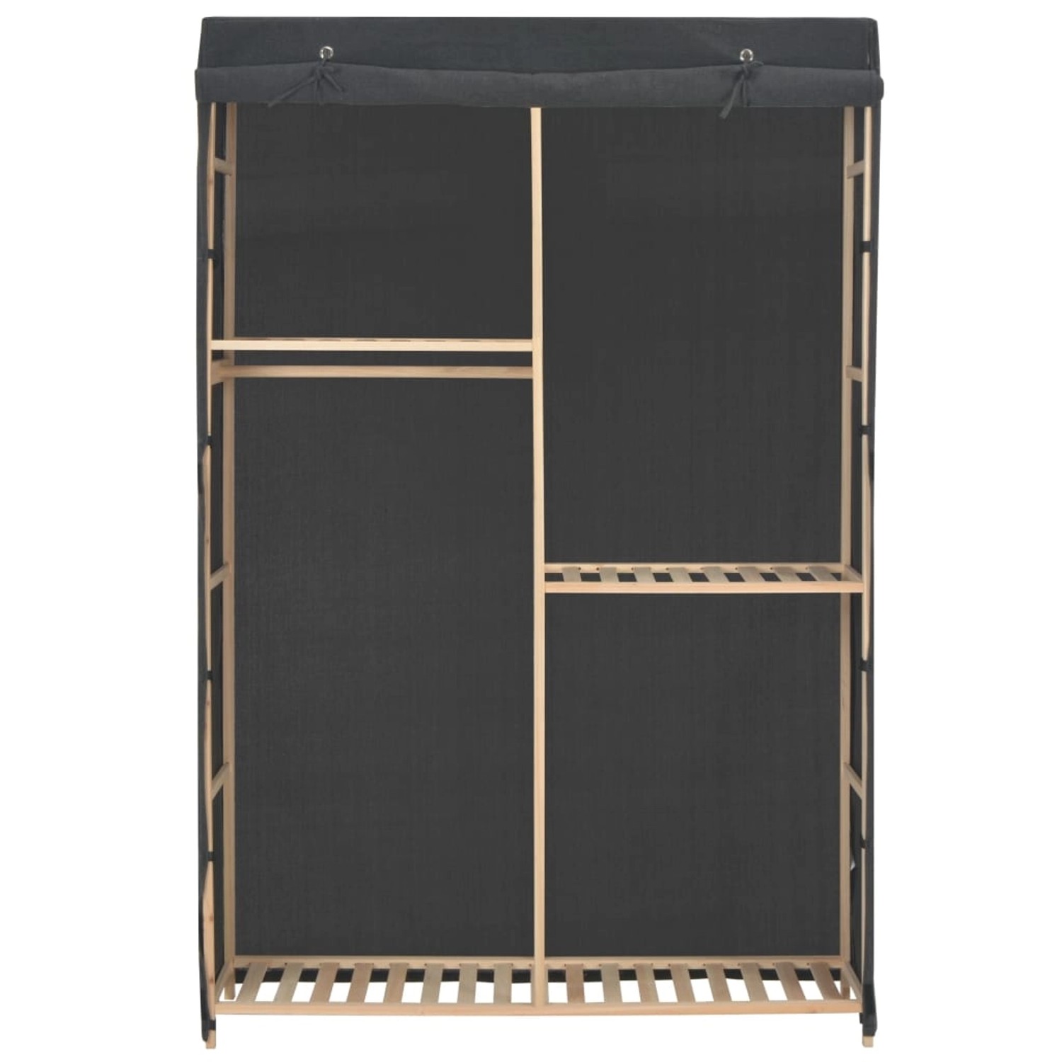 vidaXL 3-Stufiger Kleiderschrank Grau 110 x 40 x 170 cm Stoff günstig online kaufen