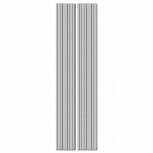 2 hellgraue Akustikpaneele (32x240cm) mit Filz für Wand & Decke zur Schallverbesserung.