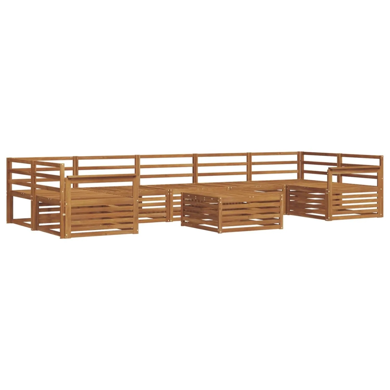 vidaXL Outdoor-Sofagarnitur 8-Tlg Natur 3373164