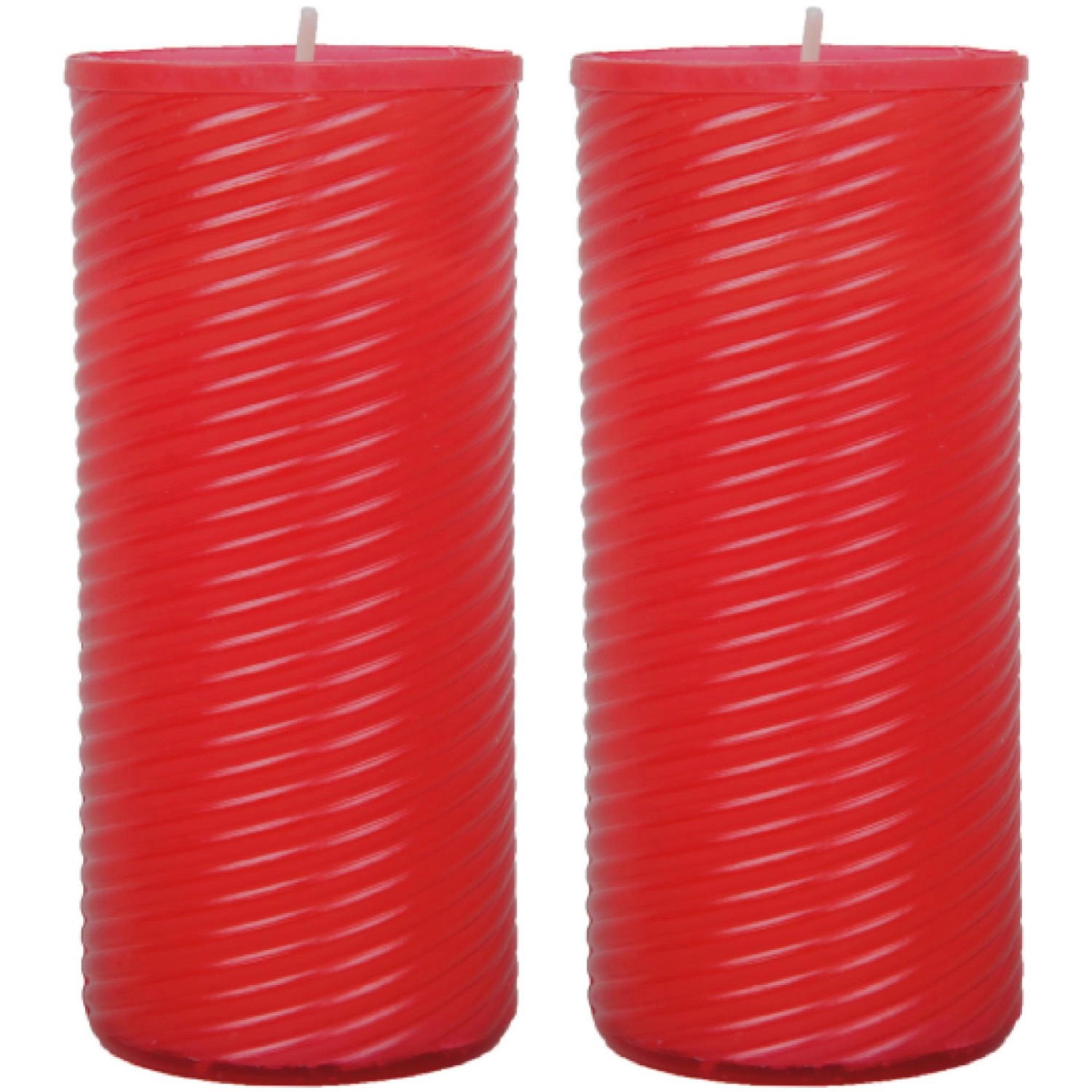 HS Candle 2er Pack Ersatzkerze Nachfüller Rot N4 18 cm günstig online kaufen