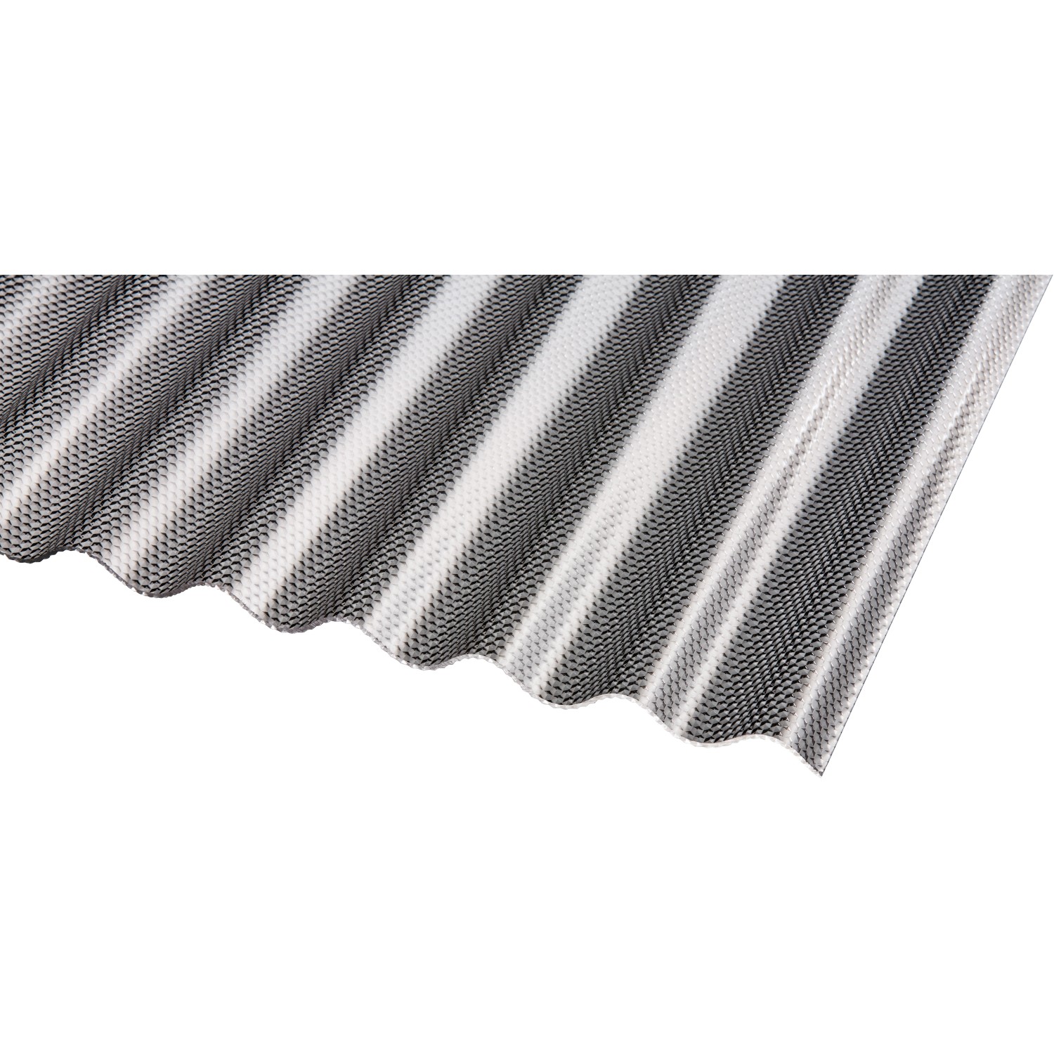Acryl-Profilplatte Sinus 76/18 Wabe Graphit, Kunststoffbedachung für Carport & Terrasse.