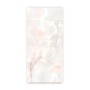 Walllux Duschrückwand Marmor Rose. Weißes Alu-Verbundpaneel mit zarter rosa Marmorierung für Bad & Dusche.