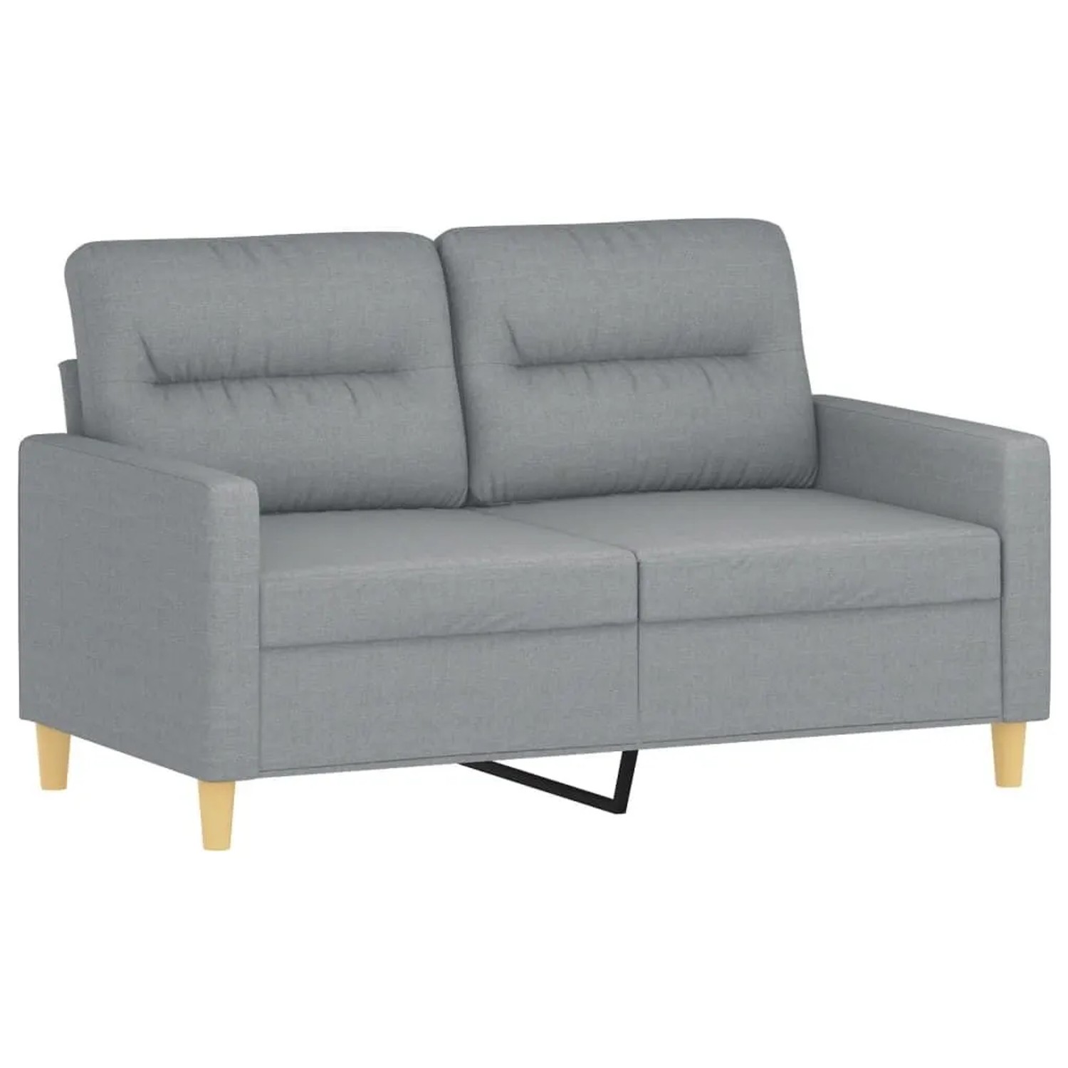 vidaXL 2-Sitzer-Sofa Hellgrau 120 cm Stoff 359227 günstig online kaufen