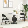 HOMCOM 2er-Set Klappstühle, schwarz, mit Kunstleder-Kissen und Stahlbeinen.