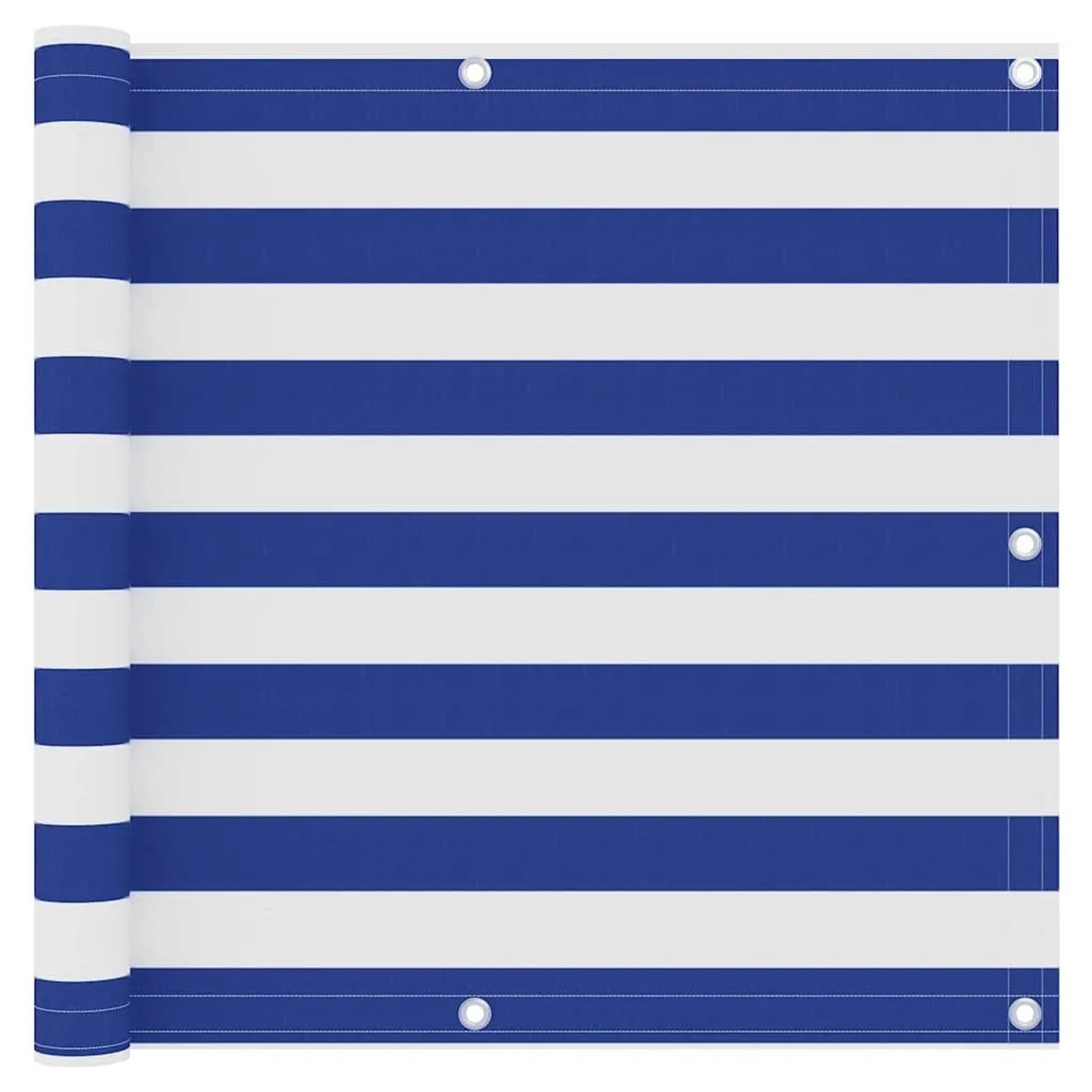 vidaXL Balkon-Sichtschutz Weiß und Blau 90x500 cm Oxford-Gewebe 134918
