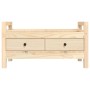vidaXL Flurbank aus Kiefernholz mit zwei Schubladen für den Flur.