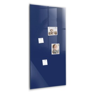 Tulup Schreib Magnettafel Marineblaue Farbe 60x120 cm Magnettafel Wohnzimmer Glas Weißer Marker Magnettafel Flur Glas