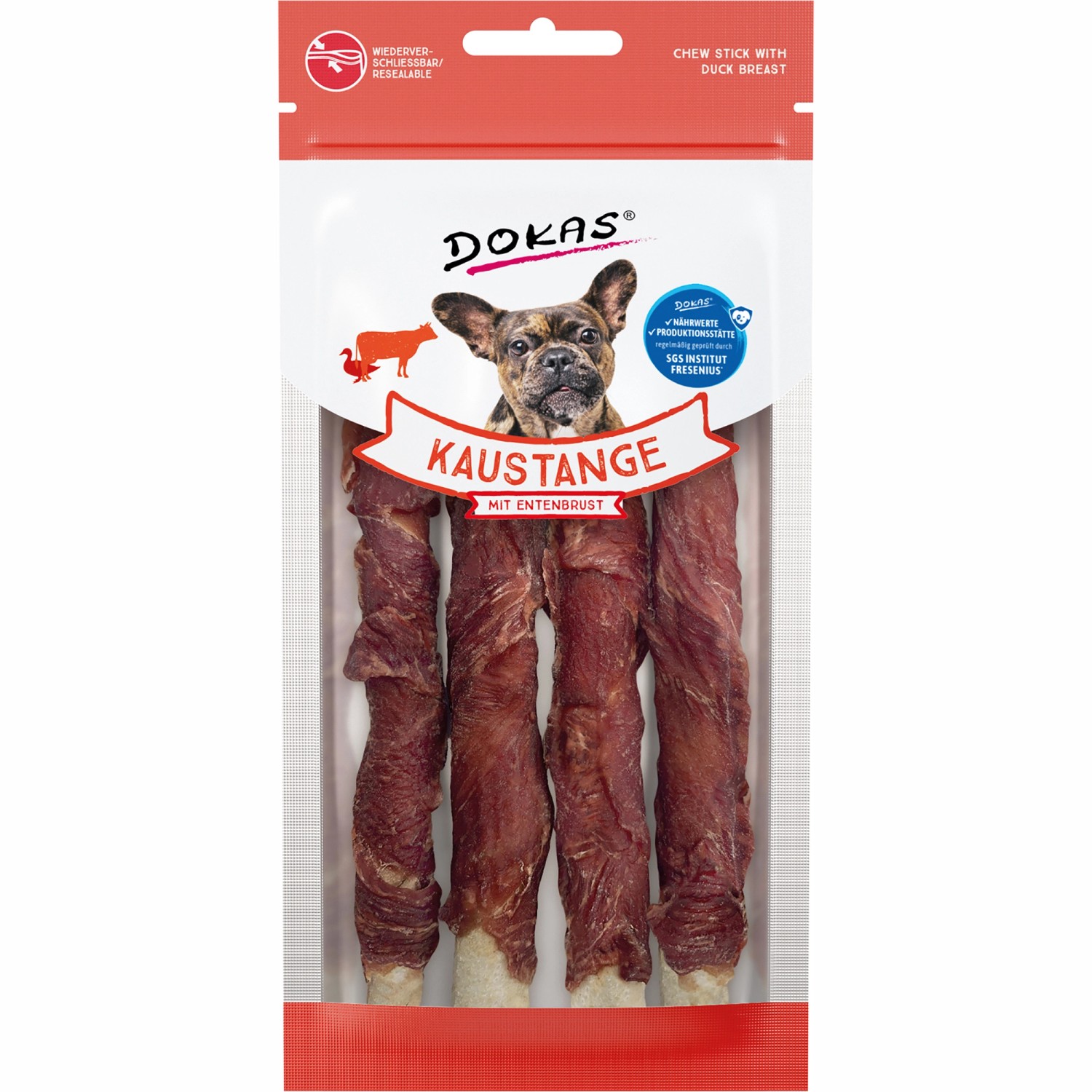 Dokas Hunde-Snack Kaustangen mit Entenbrust 50 g