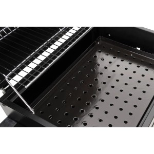 Detailansicht des Landmann Holzkohlegrillwagen Dorado: Kohlerost und Grillrost.