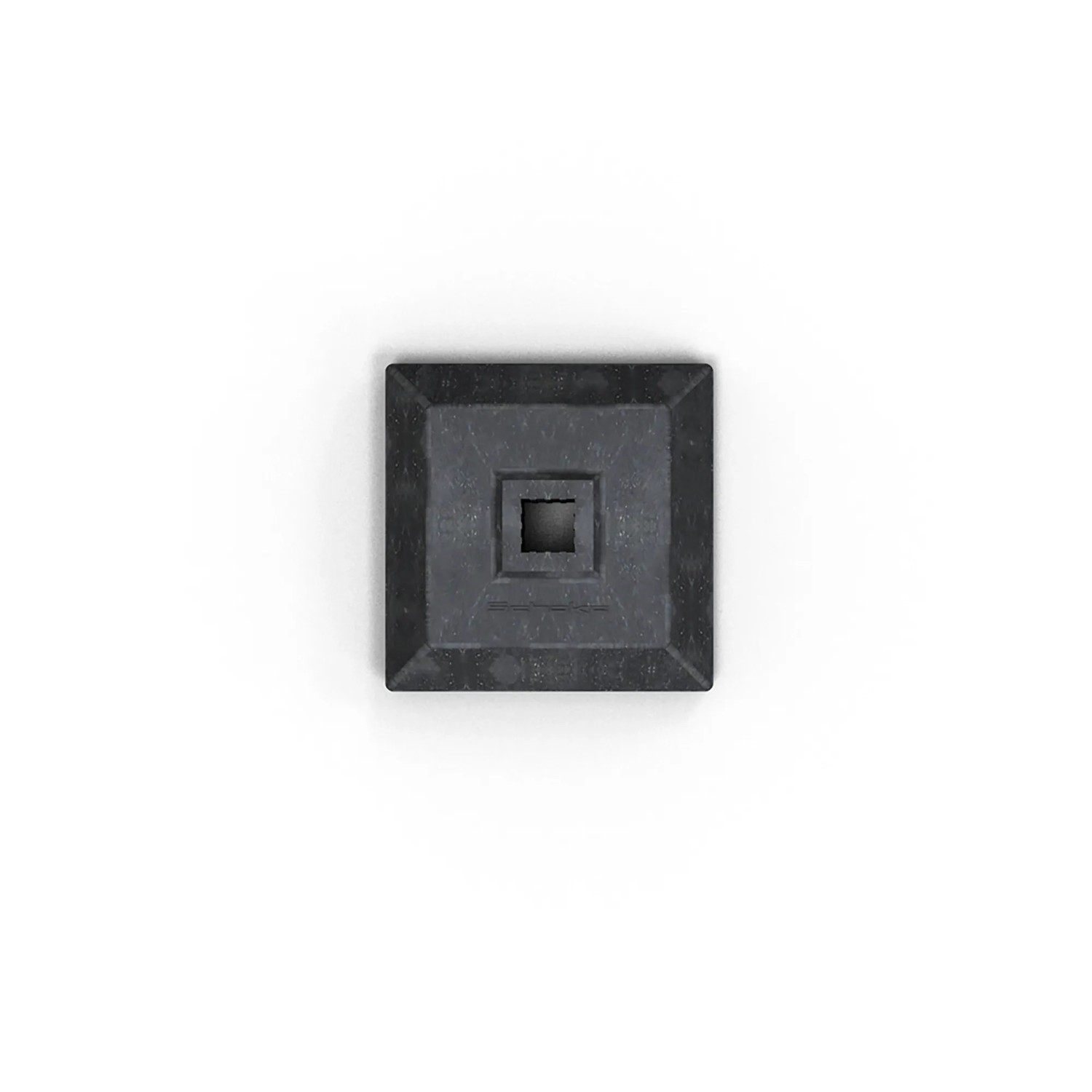 Schake Fußplatte, Einstecktasche 60x60 mm, schwarz, für Baugeräte und Absperrungen.